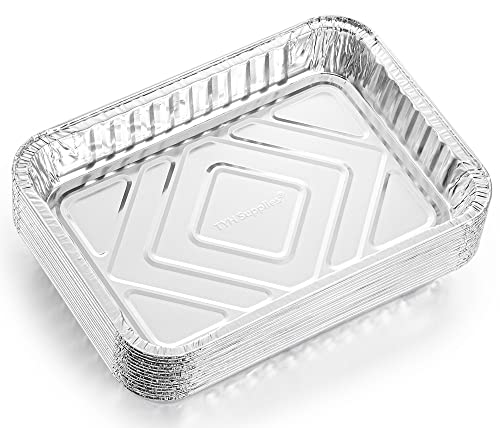 TYH Supplies 30 Pack Drip Pan Liners Compatible with Weber 6415 – Aluminum Foil Grease Pans for Genesis, Genesis II 200 300, Spirit, Q, Pulse, Traveler BBQ Gas Grills & Smoker Drip Trays