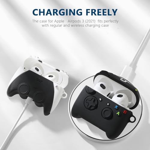 Image of [2Pack] Gedicht for Airpods 3rd Generation Case, Funny 3D Cartoon Game Controller Console Design Silicone Soft Cases for Airpods 3rd Case Cover, with Keychain Kids Women Men for Airpods 3 Case