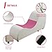 MUZZ Yoga Chair for Adults, Velvet Yoga Chaise Lounge Chair Indoor for Adult Exercise, Stretching, Relaxation, Modern Tantra Chairs for Adults Couples for Bedroom,Living Room-Beige