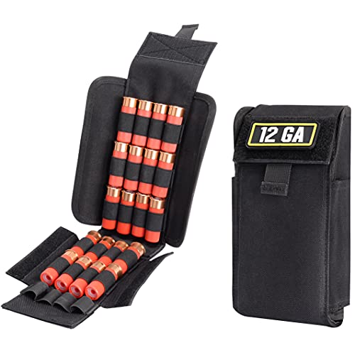 Ideagle Shotgun Shell Holder, Ammo Case Ammo Pouch, 12 20 Gauge Shell Holder, 24 Rounds, Molle System