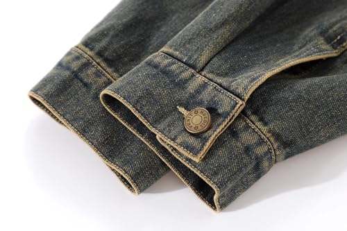 Veste en denim décontractée coupe ample style Hong Kong vintage
