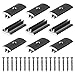 100Stk Aluminiumlegierung Terrassenclips Befestigungs Clips Versteckt Abstandshalter Clips mit 100 Schrauben für WPC/BPC, Bambusholzboden Verschluss
