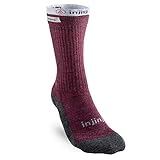 Injinji Women's Liner + Hiker Crew Socks (Medium/Large, Maroon)