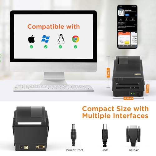 Image of ARGOX OS-2130D Pro 2 inch Direct Thermal Scale Label Printer, Barcode Printer for Weight Scales, Grocery, Deli, Retail POS & Food Service, USB, RS-232, Cash Drawer Interface, 203 DPI