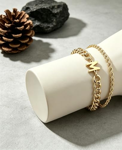 Pulsera para Hombre Cadena Cubana Ajustable Dorada miniatura 5