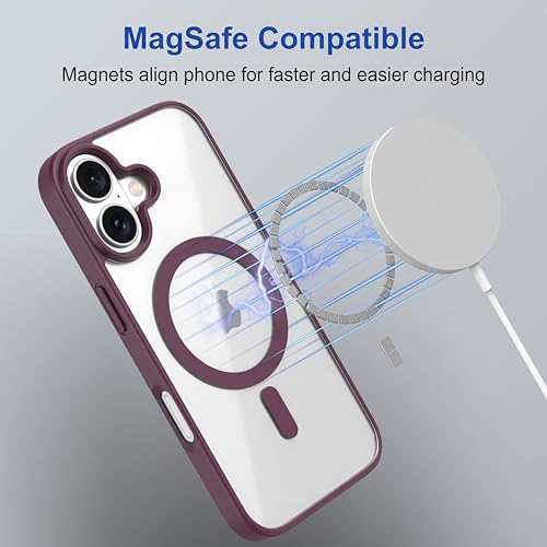 Image of amazon basics Back Case Cover for iPhone 17 | Scratch-Resistant Back Cover | Wine Red