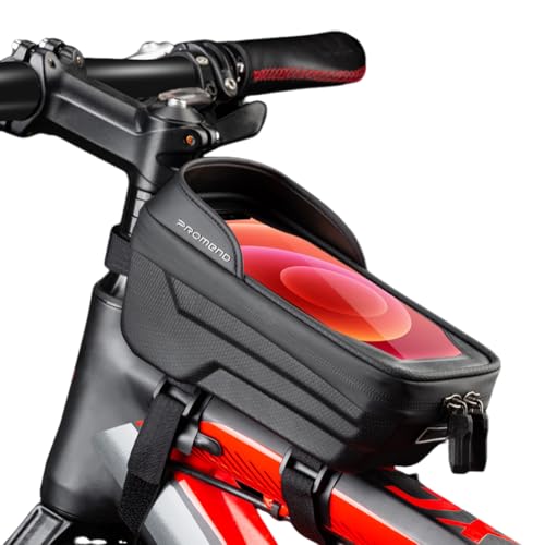 ZPZEZT Waterproof Bike Frame Bag for Phones Under 7