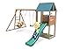 Price comparison product image Dunster House SquirrelFort Climbing Frame Monkey Bars with Playhouse Slide