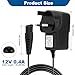 12V UK Charger Cable for Braun Series 1/3/5/7/9 Electric Shaver & Silk‑épil 5/7/9 Epilator, 2‑Pin 3‑Pin Power Lead for 5544, 3040S, 5409, 7220, 5377, 9095cc etc