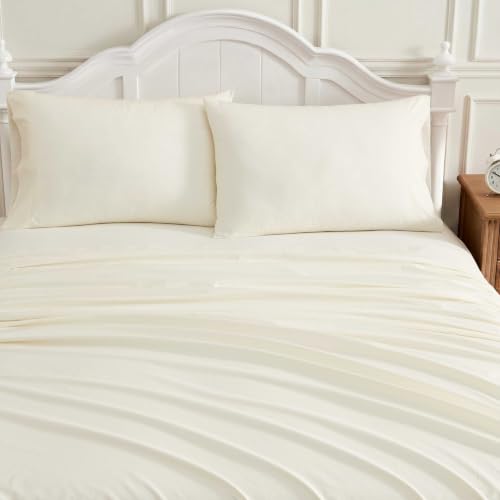 Image of Laura Ashley - Cotton Percale Twin Sheet Set with Pillowcase, Deep Pocket