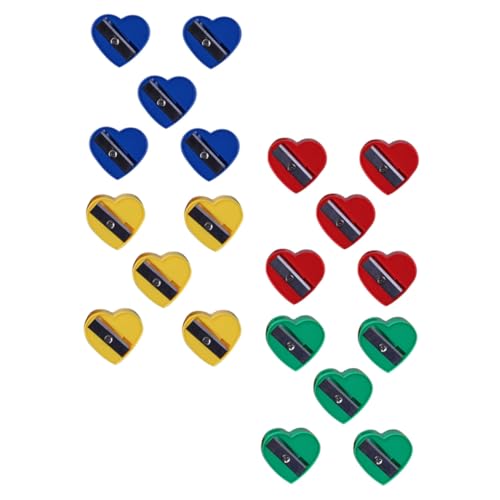 Uonlytech 60Pcs Heart Shape Pencil Sharpeners Eyebrow and Makeup Pencil Sharpener for Lightweight and Portable for Student Stationery and School Supplies