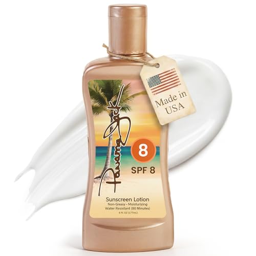 Panama Jack Sunscreen Tanning Lotion - SPF 8, PABA, Paraben, Gluten & Cruelty Free, Antioxidant...
