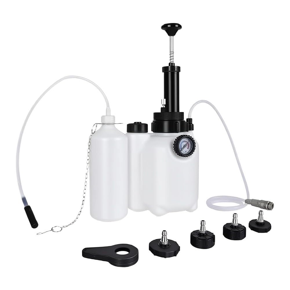 Set di spurgo per freni ad aria compressa da 3 l, con 4 adattatori per auto