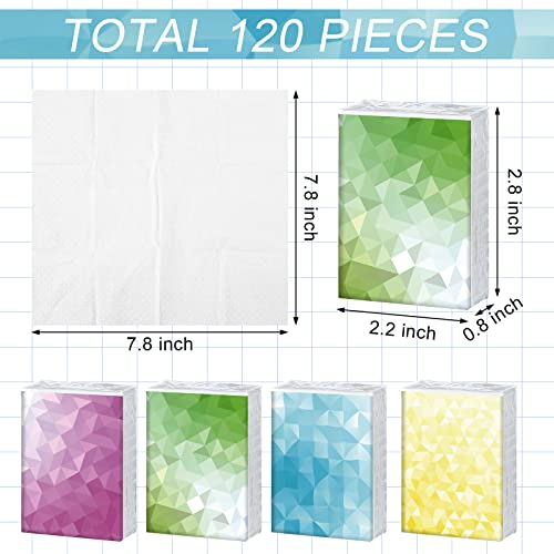 Image of Yinder 120 Pack Pocket Tissues Travel Size 3 Ply Facial Paper Bulk