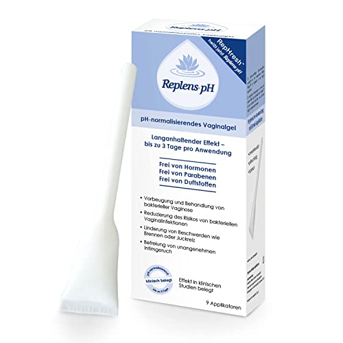 Replens™ pH Vaginalgel (9 vorgefüllte Applikatoren) zur Normalisierung des vaginalen pH-Wertes bei Scheideninfektionen, mit 3-Tages-Effekt