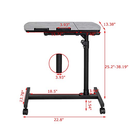 Mesa rodante regulable para TV y laptop miniatura 2
