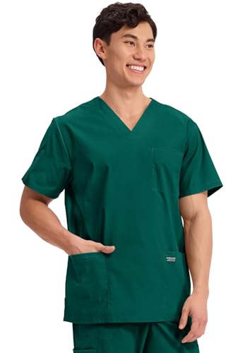 Image of Cherokee WW Professionals Men's V-Neck Scrub Top 4 Pockets Medical Shirt