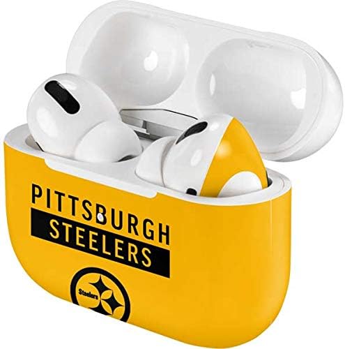 Skinit Decal Audio Skin Compatible with Apple AirPods Pro - Officially Licensed NFL Pittsburgh Steelers Yellow Performance Series Design