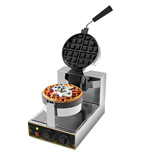 WantJoin Electric Single Rotary Waffle Maker Commercial Lattice Cake Machine Crepe Machine