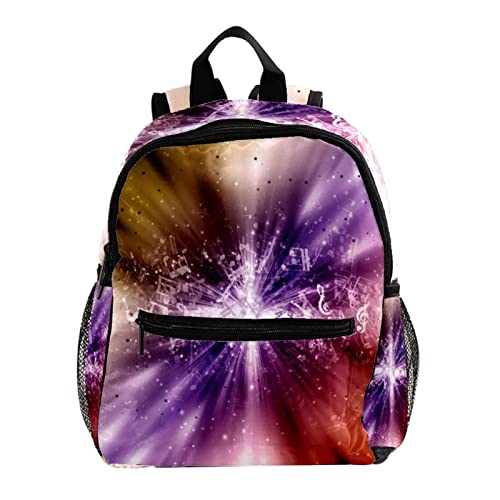 Sac à dos pour garçons et filles motif notes de musique abstraites 30,5 cm