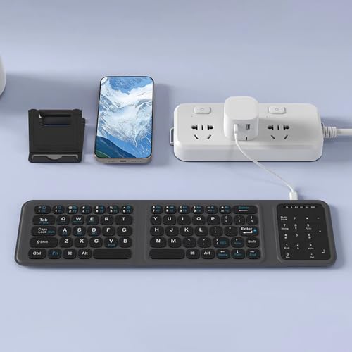 Teclado inalámbrico Bluetooth plegable y portátil para viajes 3
