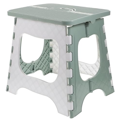 ORFOFE Silla Plegable de Plástico Verde 422 Resistente y Ligera, Taburete Portátil Antideslizante para Uso Doméstico y Actividades al Aire Libre, Adecuado para Camping y Senderismo