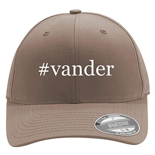#Vander - Men's Hashtag Flexfit Baseball Cap Hat, Khaki, Large/X-Large