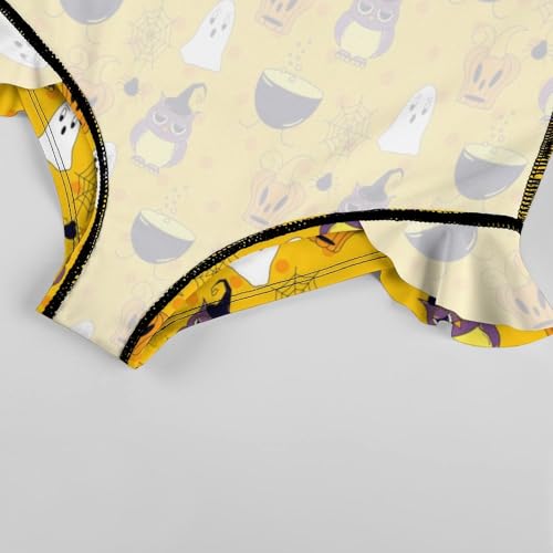 Image of Girls One Piece Swimsuit Cute Alpacas Hearts Stars Ruffles Swimwear Bathing Suits 3-12 Years