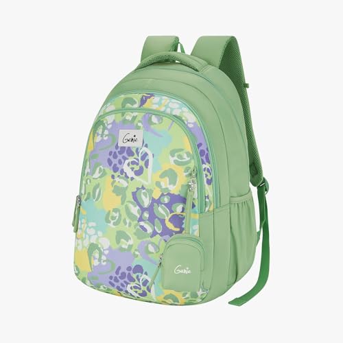 Image of Genie Backpack for Girls Laptop Sleeve, Three Compartments and Organiser with Padded Shoulders |Best for Books,Stationery,Lunch Box & Essentials