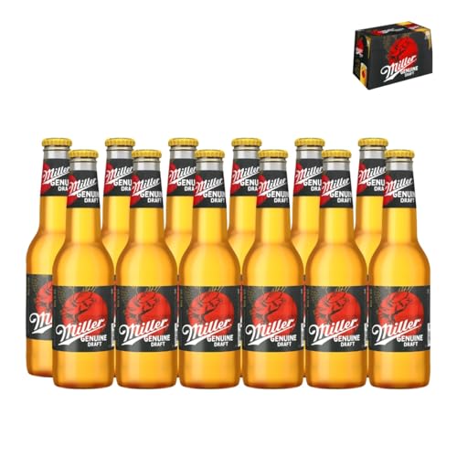 24 Pack de Cervezas Importadas Miller Genuine Draft 355 ml - Cerveza Lager...