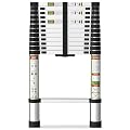 SPIEEK Telescoping Ladder for RV & Attic, 16.5FT Aluminum Extension Ladder with Dual Locking Mechanism, Max Load 330lbs, Compact Foldable Ladder for Roof, Home, Travel Trailer & Multi-Surface Use