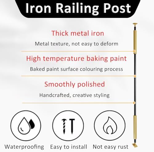 Modern Iron Stair Balusters - Veal Stair Railing Rods for Stylish Staircase Fences, Durable and Safe Metal Spindles for Home Interior Decoration