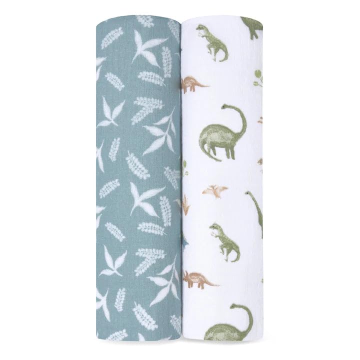 aden anais - Lot de 2 langes blancs en mousseline de coton