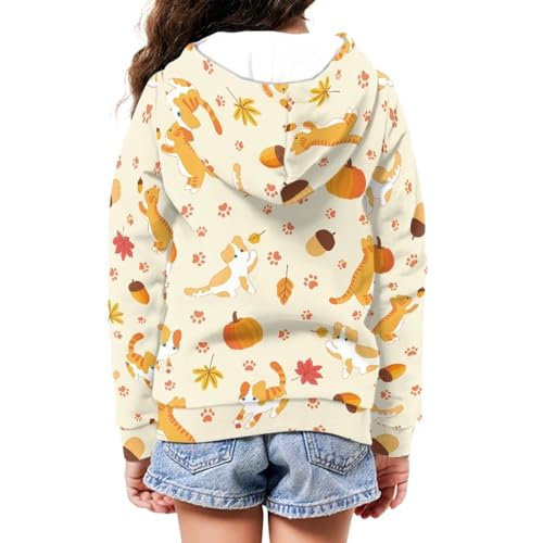 Image of Zipper Hoodie for Kids Full Zip Up Sweatshirt Active Coat Hooded Pullover with Pockets Size 6-16 Boys Girls