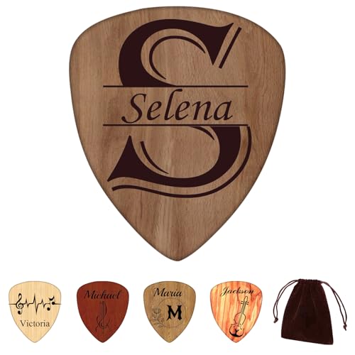 Personalisierte Gitarren-Plektren - Individuell Passend für Plektren-Halter - Für Akustische Gitarren - Tolle Geschenke für Musiker und Weihnachten