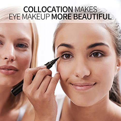Junhe PHOERA Eyeliner Stamp,Winged Eyeliner Stamp,Wing Cat Eye Stamp, Long Lasting Liquid Eye Liner, Waterproof Smudgeproof Makeup,Black Eyeliner Pen Winged Eyeliner Pencil (Wing Eyeliner Stamp) - Image 6