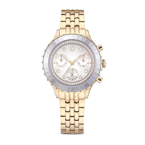 Swarovski Octea montre bracelet femme blanche et dorée rose chic MB PCG