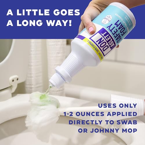 Image of Don Aslett Safety Foam Toilet Bowl Cleaner (32 Oz Bottle, Pack of 2) Acidic Detergent and Deodorizer | Cleans Hard Water and Mineral Stains in Porcelain Toilets