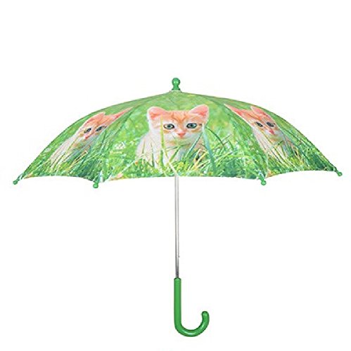 Preisvergleich Produktbild Kinderschirm Katze, rot, Stockschirm, Kinderschirme, Katzen Haustiere Tiere