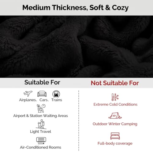Black Airplane Travel Blanket - image 7