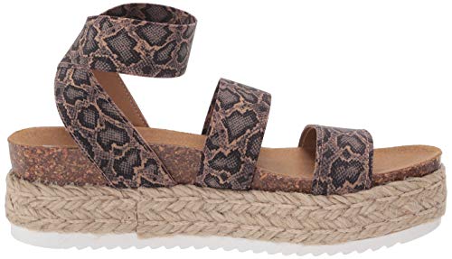 Steve Madden Women's Kimmie Espadrille Wedge Sandal, Blue Snake, 8 #TOP5