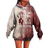 Sweat Tie and Dye, Pulls Femme Pull Cachemire Deguisement Haloween Halloween Citrouille Pulls, Gilets et Sweats Costume Sorcière Fille Rouge XL