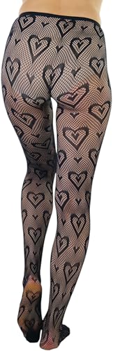 Image of ToBeInStyle Women's Valentine Day Themed Opaque Sheer Pantyhose w /Heart Love