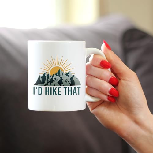 Taza de cerámica blanca Bevvee 11oz para hiking miniatura 3