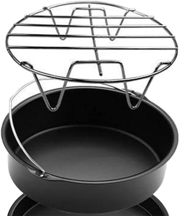 Miniatura 2 de PULABO - Accesorios para freidora de aire de 6 pulgadas, aptos para freidora de aire de 2.5 a 6.4 cuartos de galón, de acero útil, de una sola capa,