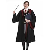 Wizard Robe Costume Magician Cloak, Halloween costumes Cosplay, Dress Up Costume Accessory for Kids and Adults… (M)