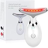 True Beauty Glow Facial Massager, 7 Color Neck Face Massager, Face Massager, Anti-Wrinkle Face Device, Face Lift Device Anti-Aging, Face Massager Facial and Neck Massager for Skin Care (White)