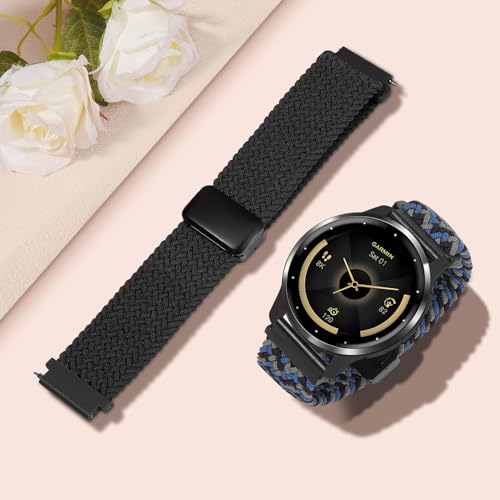 Correa trenzada magnética 22mm compatible Garmin Vivoactive 4 miniatura 4