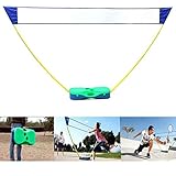 Dongbin Tragbare Badminton-Set, Außen Folding Adjustable Badmintonnetz Mit/Stand, Carry Box, Für Outdoor Hinterhof Training, Ballspiele Im Freien Mannschaftssport,Badminton Racket