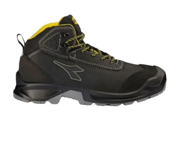 Diadora Zapato de trabajo Classic Mid S3S FO SC LG SR, Color 80013 Negro, 44 EU